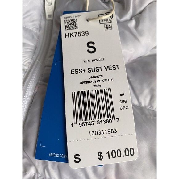 adidas Men's Sz S Originals Essentials Sleeveless Vest HK7539 ESS+SUST VEST NEW - Picture 7 of 14